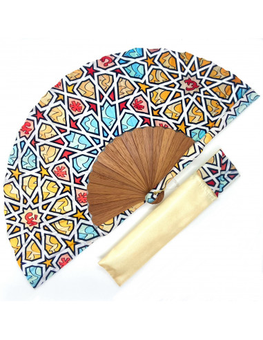 Silk fan and cover set - Alhambra...