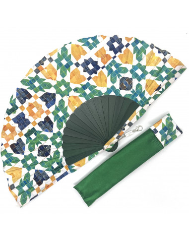Silk fan and cover set - Alhambra...
