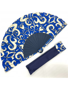 Silk fan and cover set - Alhambra Mosaic design