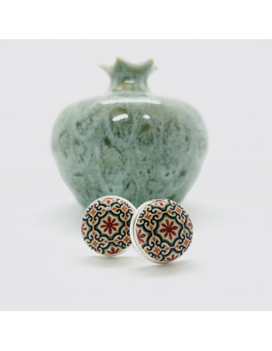 Ceramic Mosaic Design Cufflinks