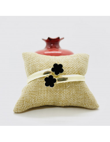 Flower of the Alhambra Bangle - Black