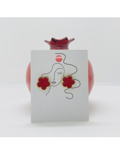 Flower of the Alhambra Earrings - Red
