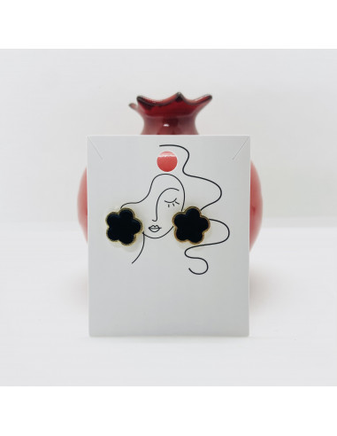 Flower of the Alhambra Earrings - Black