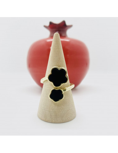 Flower of the Alhambra Ring - Black