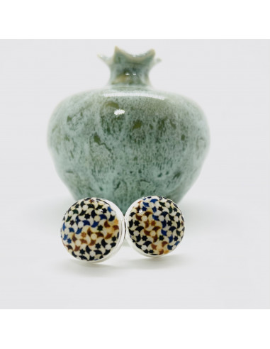 Ceramic Mosaic Design Cufflinks