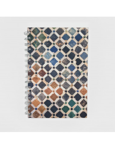 Recycled A5 notebook - Alhambra Mosaics