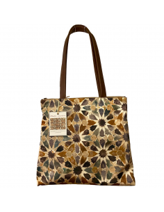 Bolso piel Eliseo doble asa - Mosaico Rojo