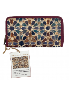 Billetero Mosaico Rojo - Piel Pomodoro