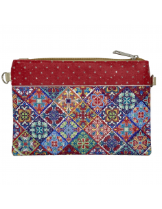 Small faux leather shoulder bag with strap - Mosaics of...