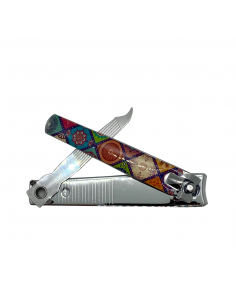 Cortaúñas con Mosaicos de la Alhambra abierto