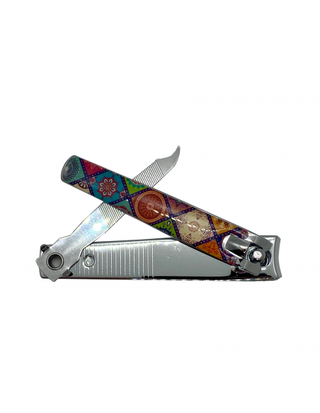 Cortaúñas con Mosaicos de la Alhambra abierto