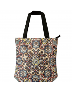 Handmade tote bad with mosaic design