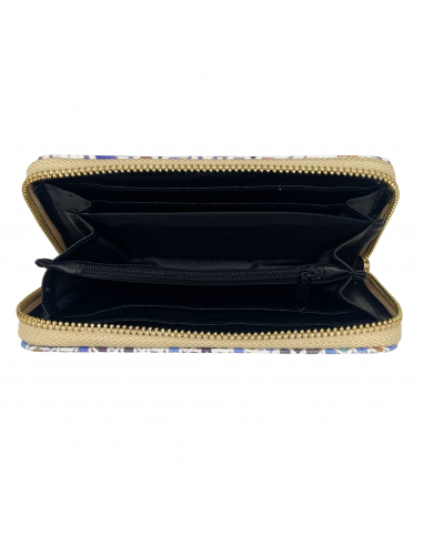 open medium size handmade wallet mosaic design