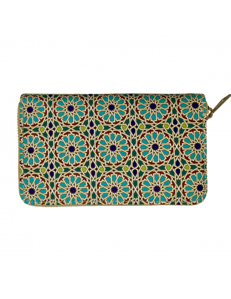 closed medium size handmade wallet mosaic design