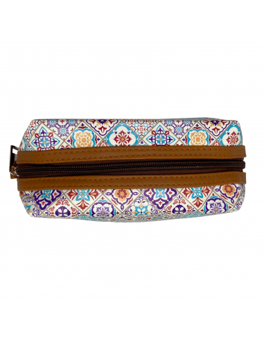 Alhambra mosaic design leatherette toiletry bag up