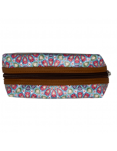 Alhambra mosaic design leatherette toiletry bag side 2