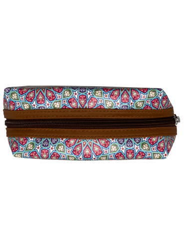Alhambra mosaic design leatherette toiletry bag up
