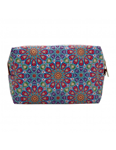 Neceser polipiel con diseño mosaicos Alhambra de lado