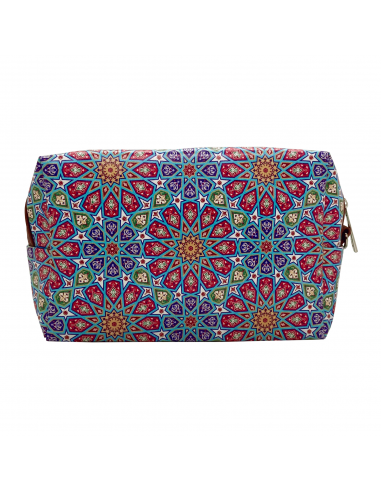 Neceser polipiel con diseño mosaicos Alhambra de lado