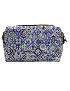 Neceser polipiel con diseño mosaicos Alhambra de lado