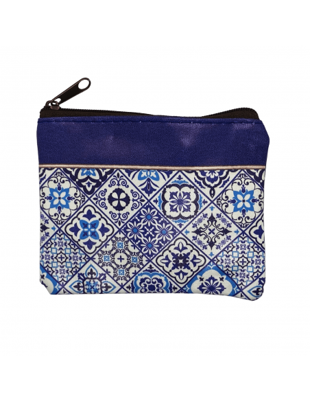 Monedero pequeño de polipiel con cremallera de lado