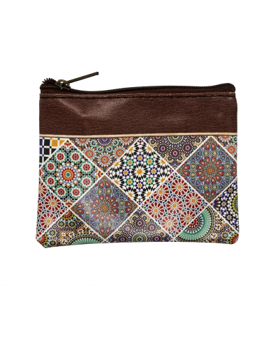 Leatherette arabesque coin purse side