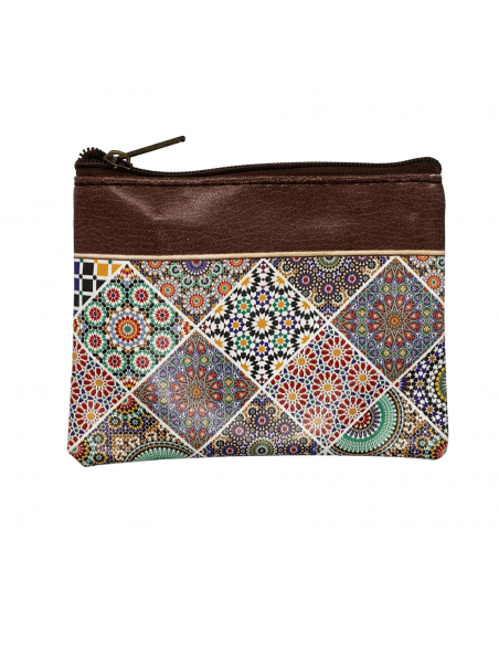 Leatherette arabesque coin purse side
