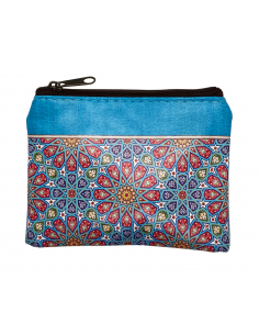 Leatherette arabesque coin purse side