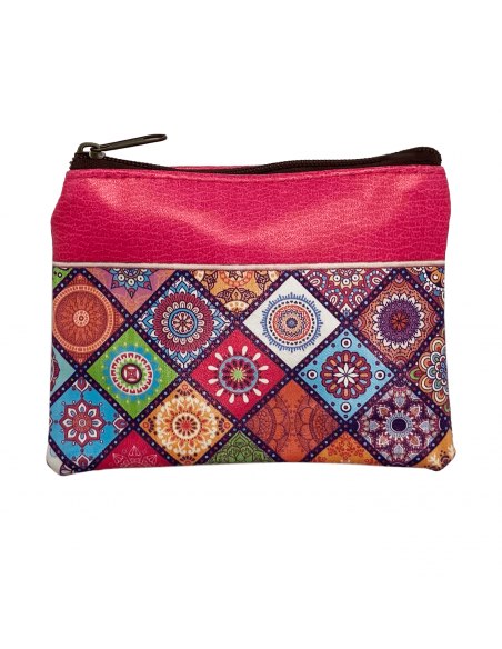 Leatherette arabesque coin purse side