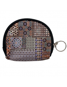 Monedero pequeño de polipiel con cremallera y llavero