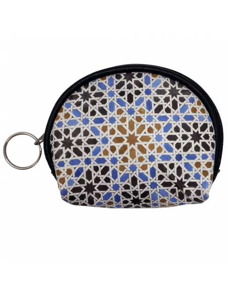 Monedero pequeño de polipiel con cremallera y llavero