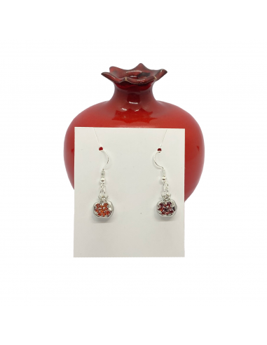 Silver Pomegranate Earrings