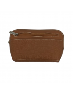 Large leather embossed purse