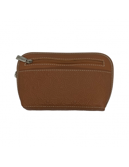 Large leather embossed purse