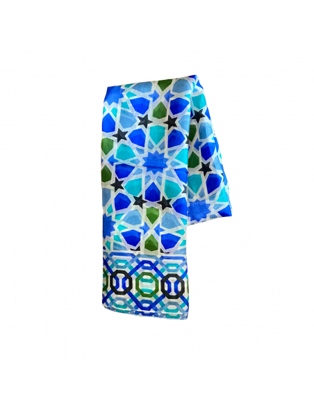 Silk pashmina Mosaic Design