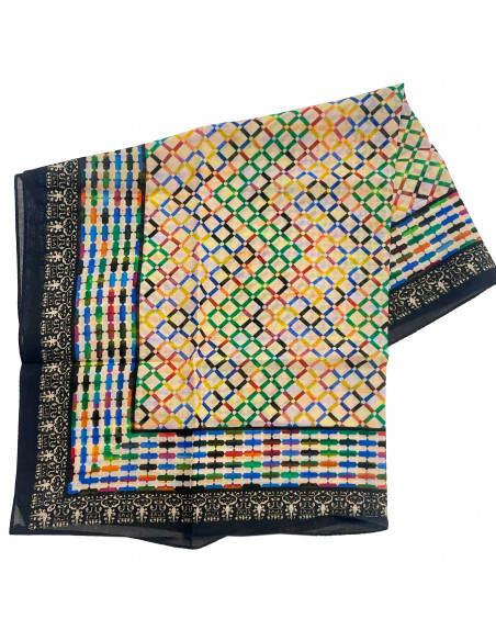 Cotton Neckerchief Mosaic Design