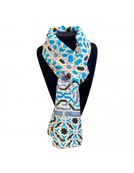 Silk pashmina Mosaic Design