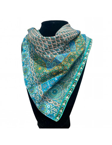 Cotton Neckerchief Mosaic Design