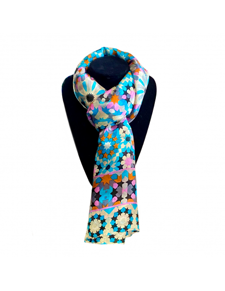 Silk pashmina Mosaic Design