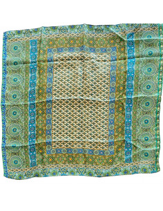 Silk neck scarf with Mosaic design 2