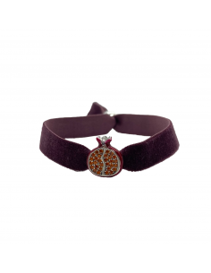 Pulsera abalorio / charm de Granada en Plata