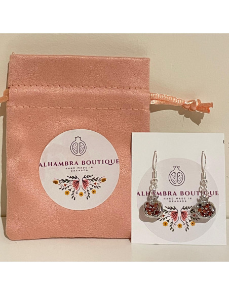 Silver Pomegranate Earrings