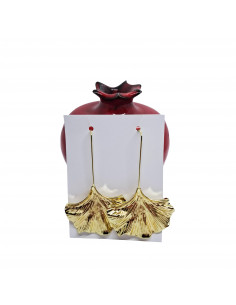 Golden leaf earrings