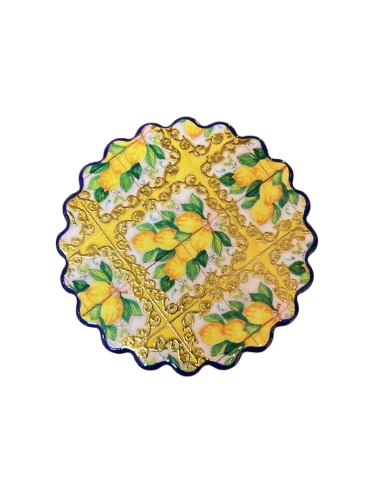 POSAVASO LIMON AZULEJO 3D GOLD