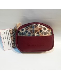 Pomodoro Leather Coin Purse - Mosaico Rojo Design