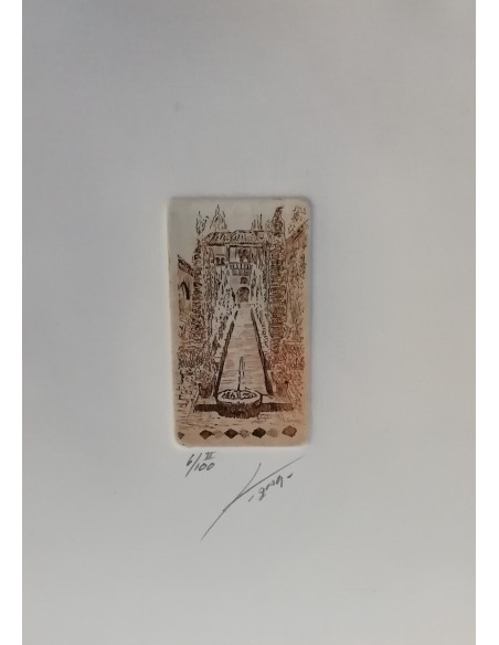 Lámina grabado - Rincones de Granada