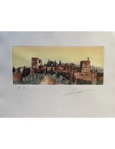 Etching print - Alcazaba