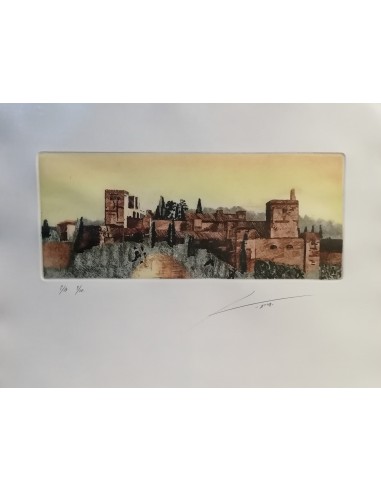 Etching print - Alcazaba