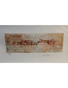 Lámina grabado - Alhambra sobre tábula