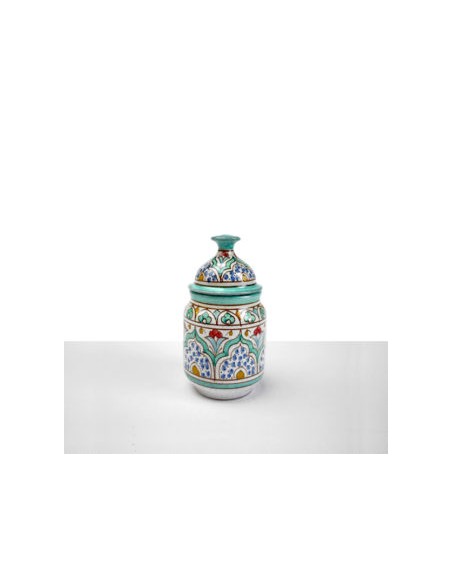 Al-Yarrar Ceramic spice jar (small) with Andalusí design